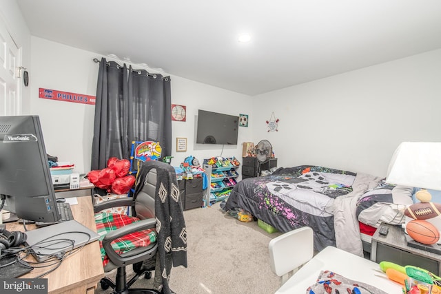 view of carpeted bedroom