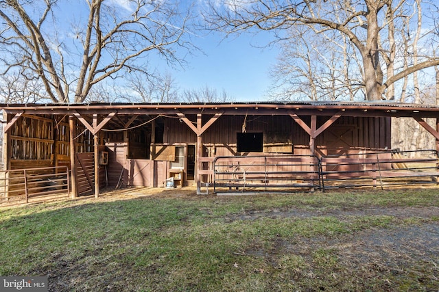 view of horse barn