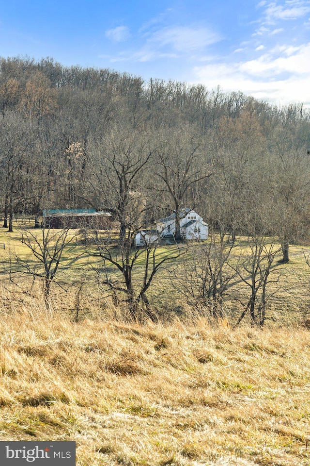 view of landscape featuring a rural view