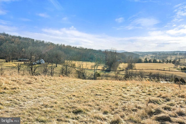 mountain view with a rural view