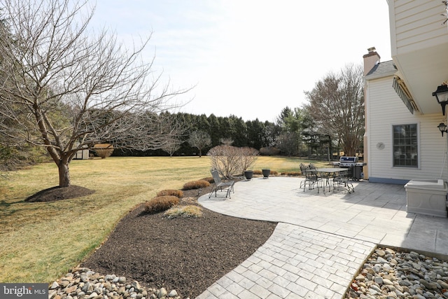 view of yard featuring a patio