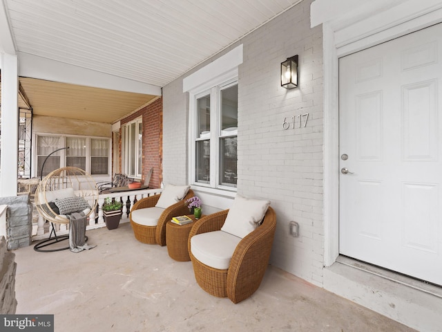 view of patio with covered porch