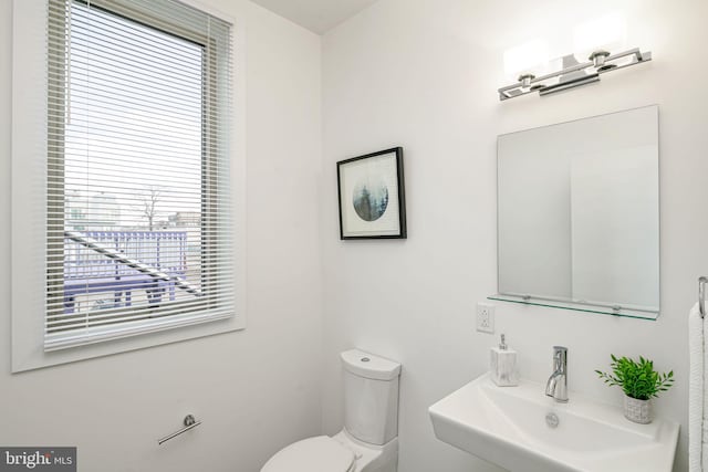 bathroom featuring sink and toilet