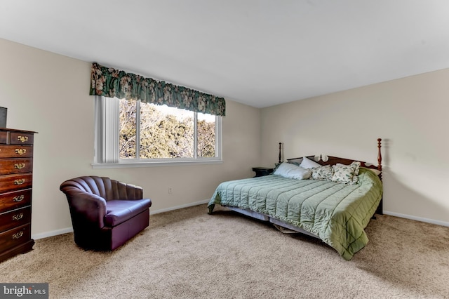 view of carpeted bedroom