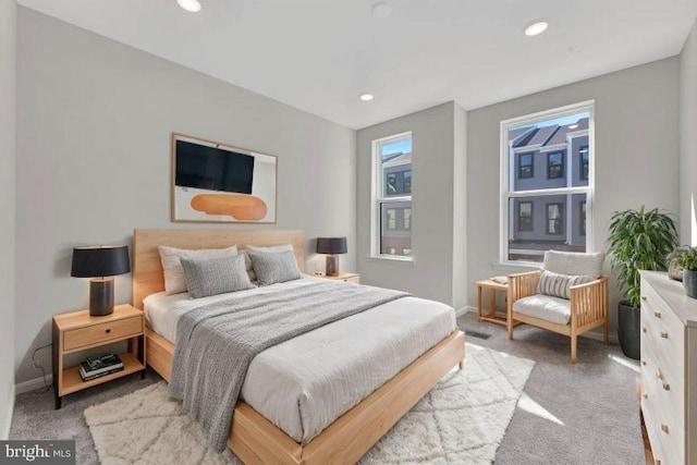 view of carpeted bedroom