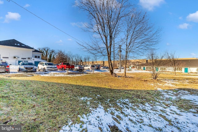 view of snowy yard