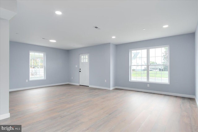 interior space featuring light hardwood / wood-style floors