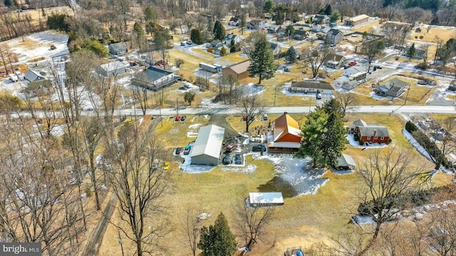 bird's eye view with a residential view