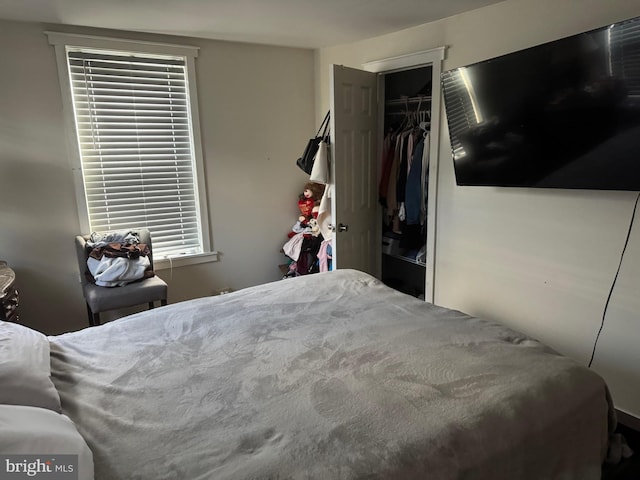 bedroom with a closet