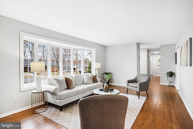 living room featuring light hardwood / wood-style floors