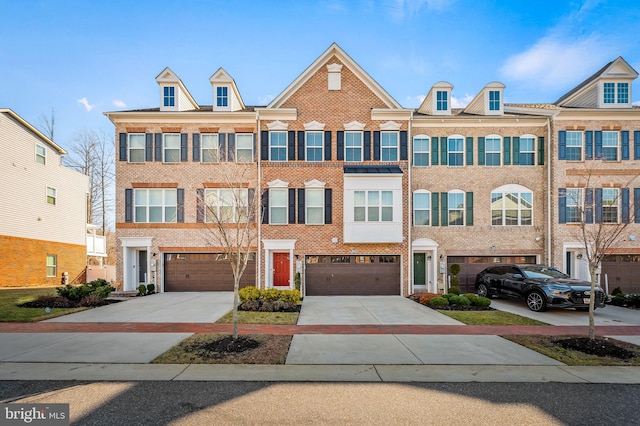 view of property with a garage