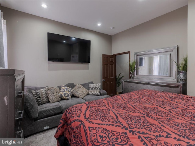 view of carpeted bedroom