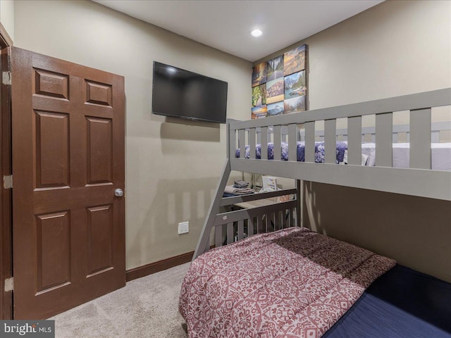 view of carpeted bedroom