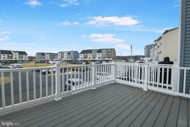 deck featuring a residential view