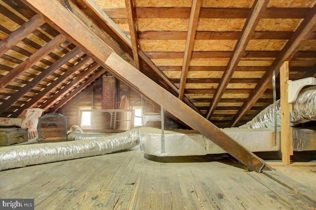 view of attic