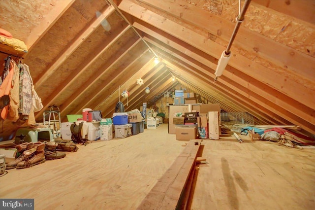 view of attic