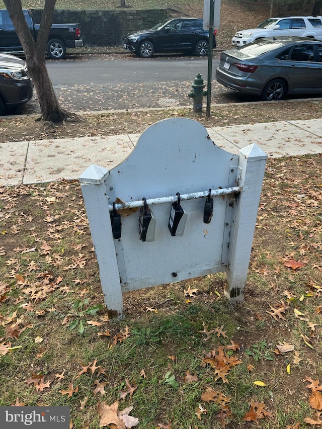 view of storm shelter