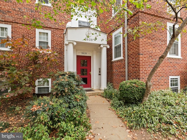 view of doorway to property