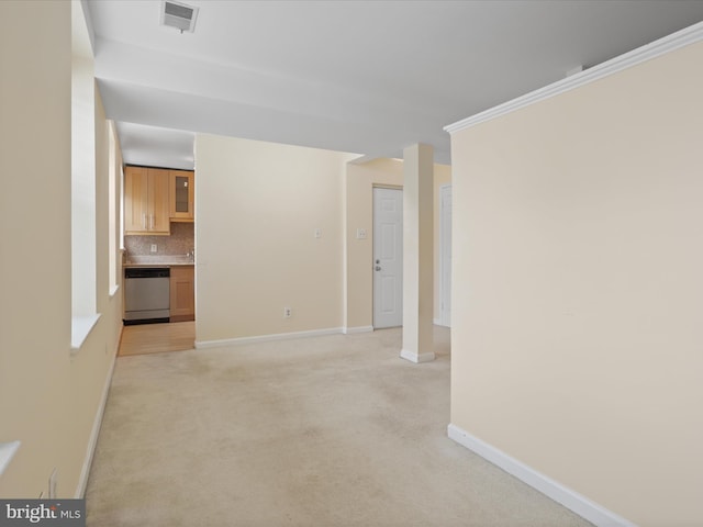 view of carpeted spare room