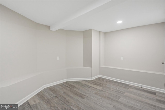 empty room featuring hardwood / wood-style flooring