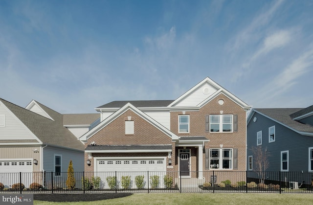 view of front facade featuring a garage