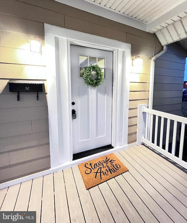 view of doorway to property