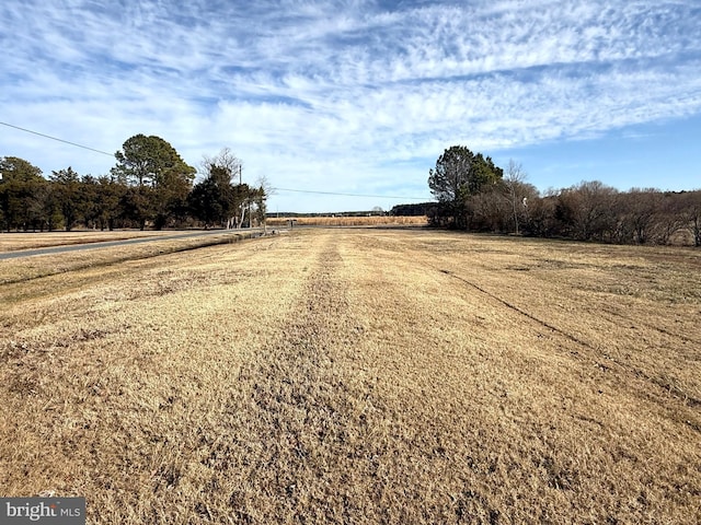 view of street featuring a rural view