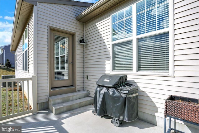 entrance to property with central air condition unit