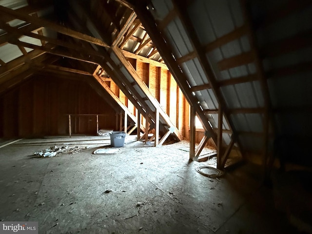 view of attic