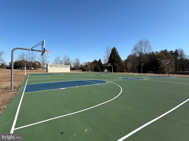 view of basketball court