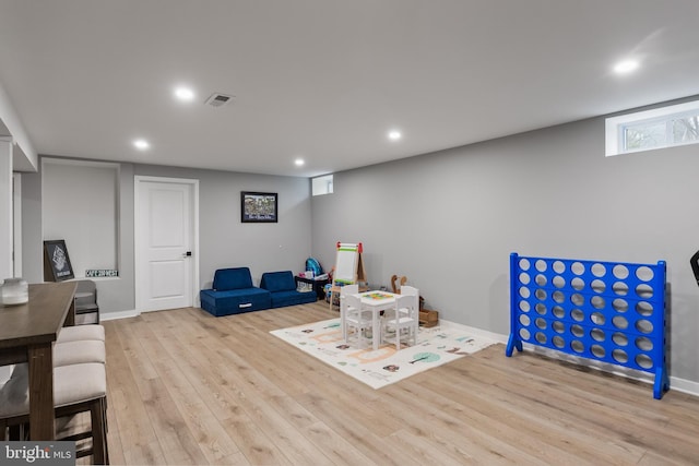 interior space featuring light hardwood / wood-style flooring