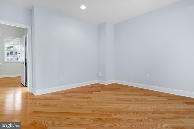 empty room featuring light hardwood / wood-style flooring