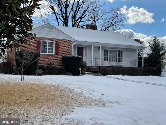 view of front of home with a porch