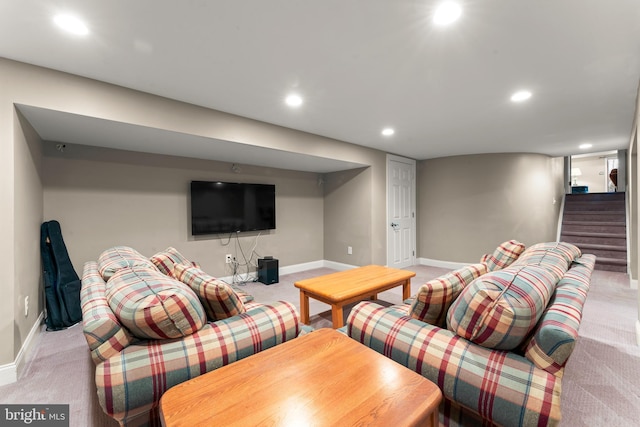 view of carpeted living room