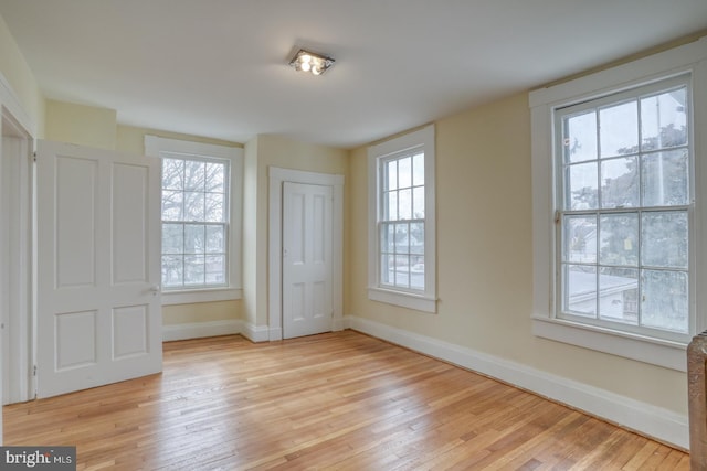 interior space with light wood-type flooring