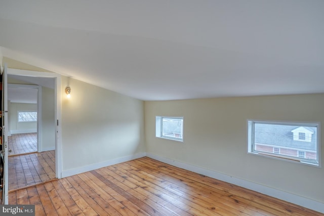 empty room featuring light wood-type flooring