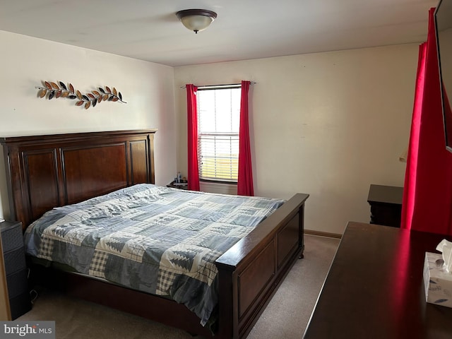 view of carpeted bedroom