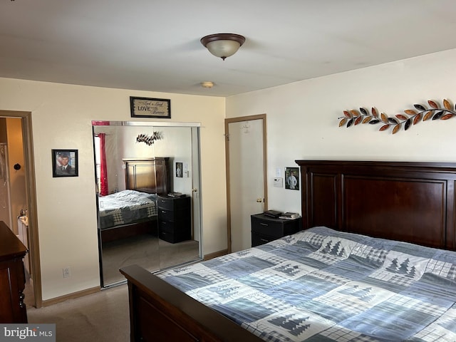 bedroom featuring a closet