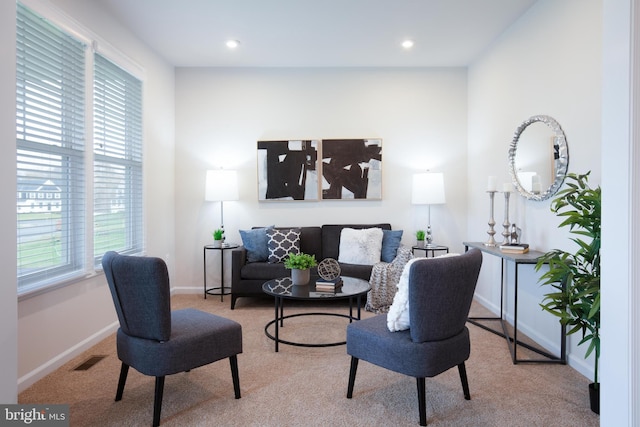 view of carpeted living room