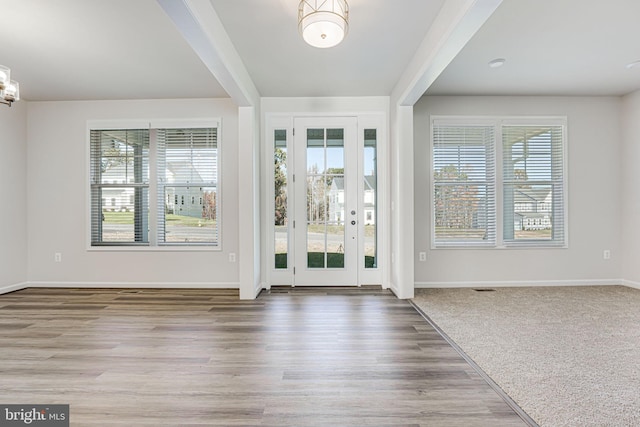 entryway featuring light hardwood / wood-style floors