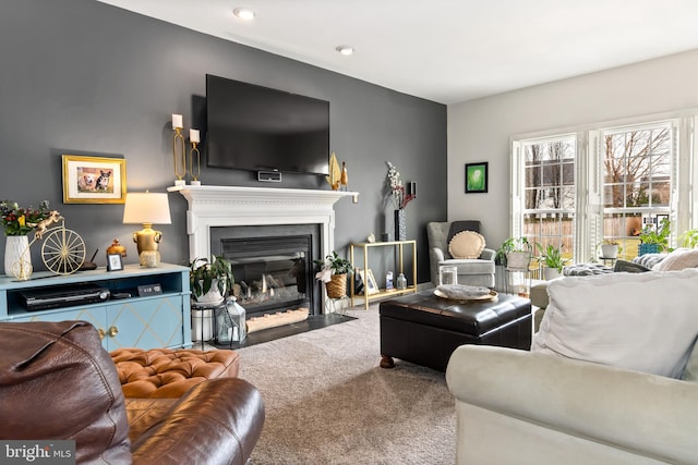 view of carpeted living room