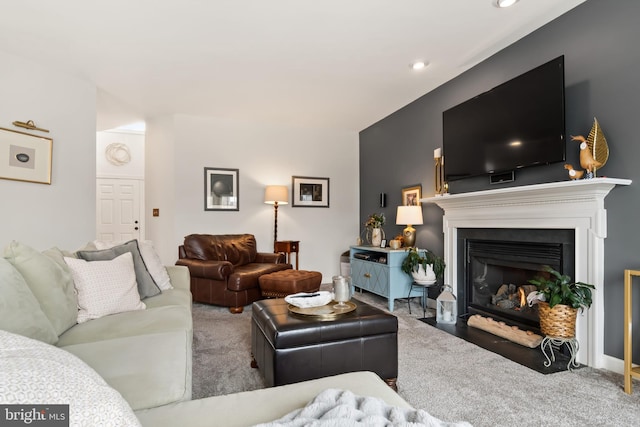 view of carpeted living room