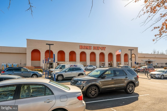 view of parking / parking lot