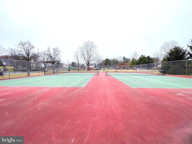 view of tennis court