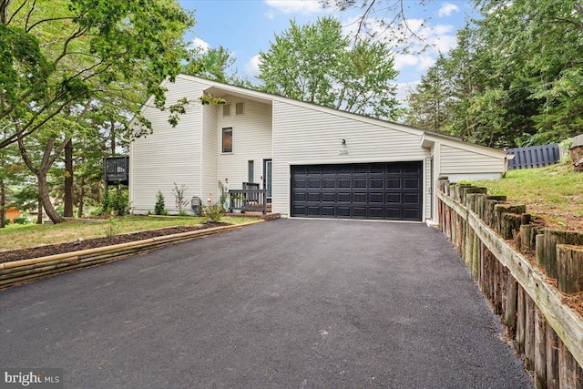 view of front facade with a garage