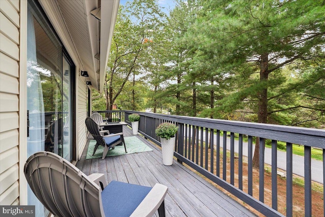 view of wooden terrace