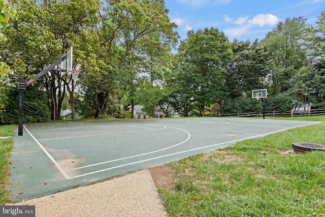 view of basketball court