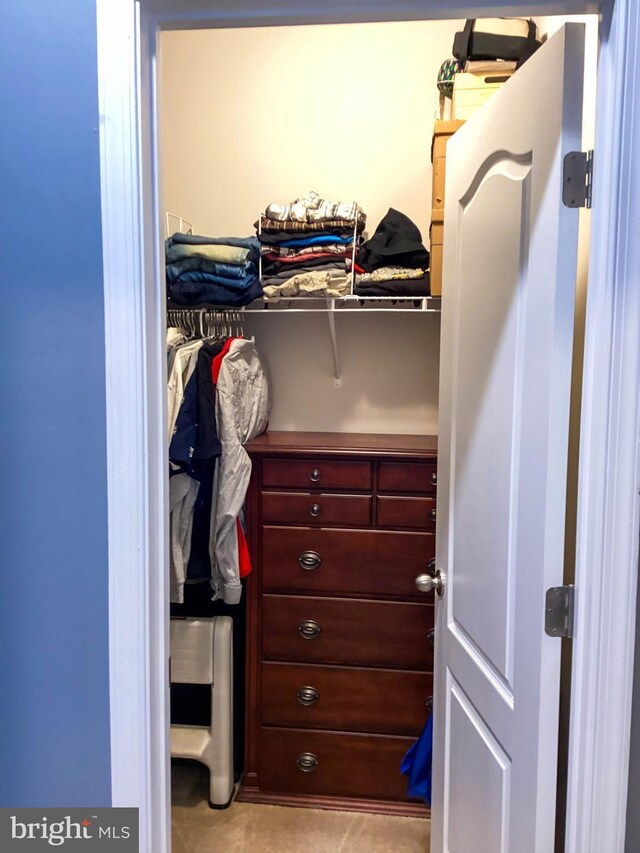 view of walk in closet