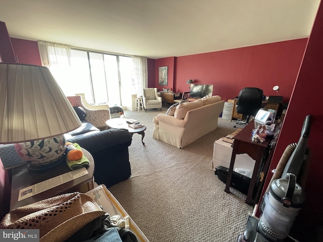 view of carpeted living room