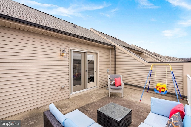 view of patio with an outdoor hangout area